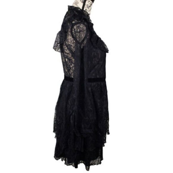 ZARA LACE JEWEL BUTTON TIERED DRESS - Picture 5 of 5